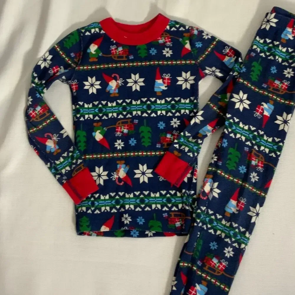 Hanna‎ Andersson Christmas Fair isle pajamas size 6-7